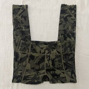 Lululemon camo leggings Women's 6 scalloped hem‎ Athletic Gym Workout Pants EUC
